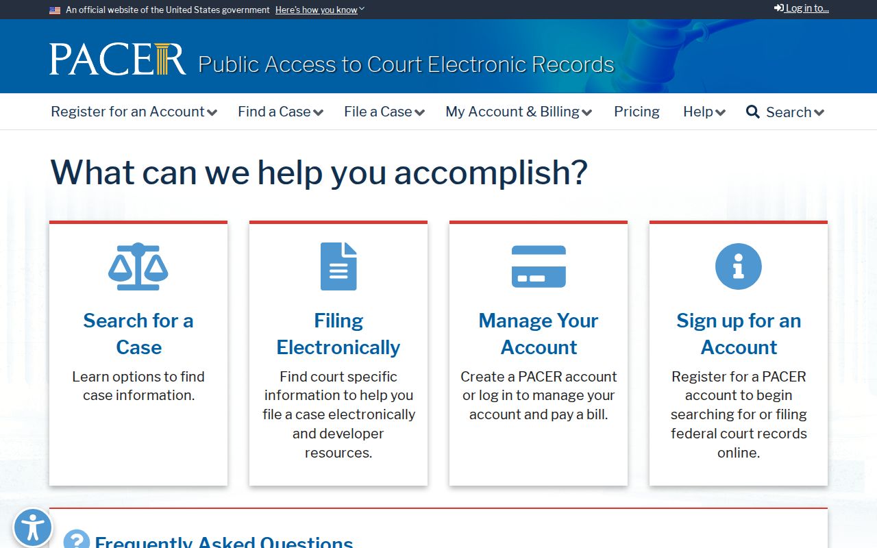 Door County federal court docket route through PACER